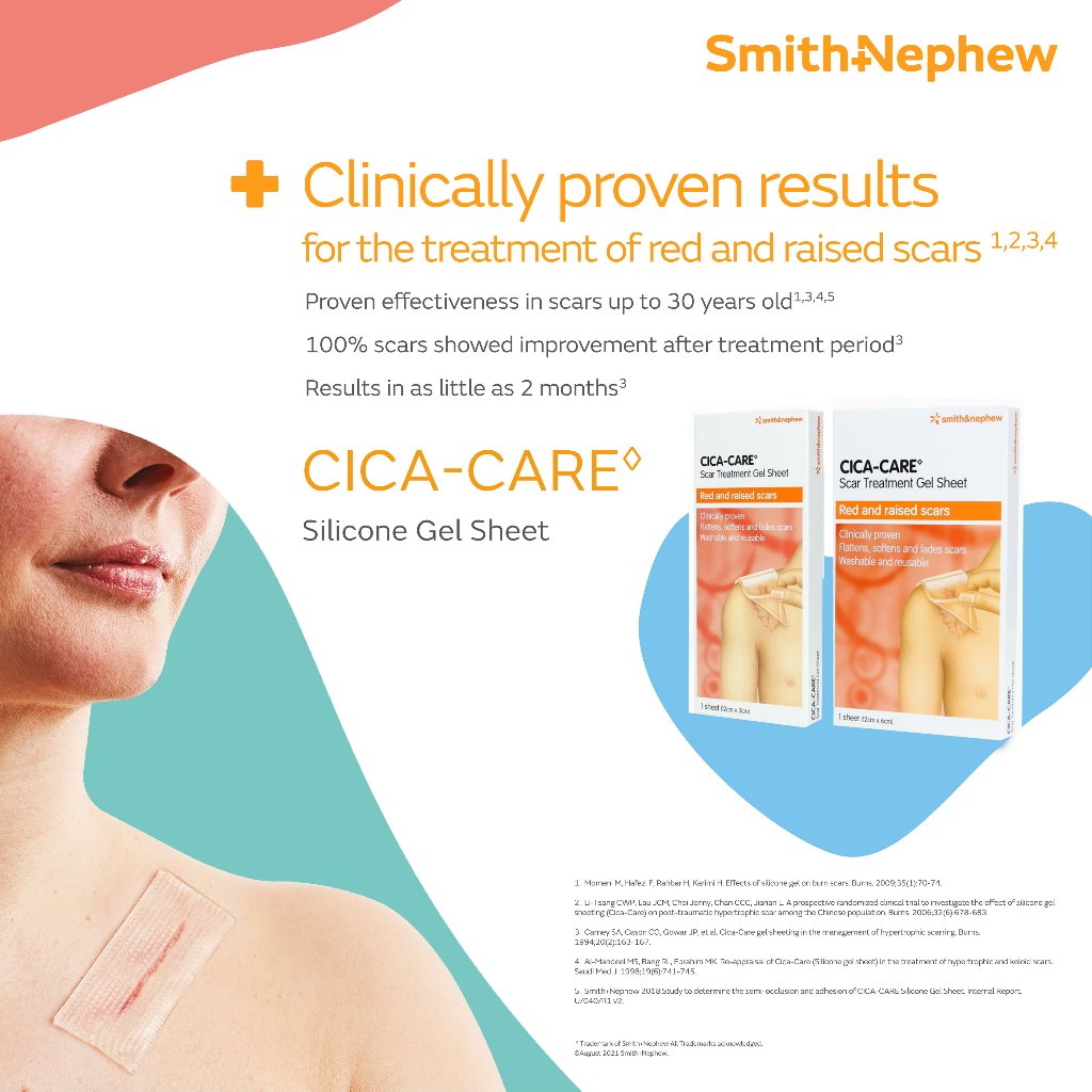 Cica-Care Gel Sheet 6cm X 12cm: Silicone Scar Treatment