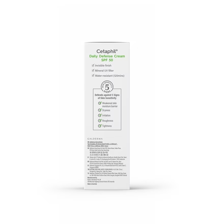 Cetaphil Daily Defense Cream SPF50 Mineral Sunscreen 50g